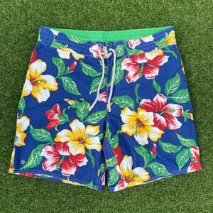 Polo Ralph Lauren Men's Blue Floral Swim Trunks 32